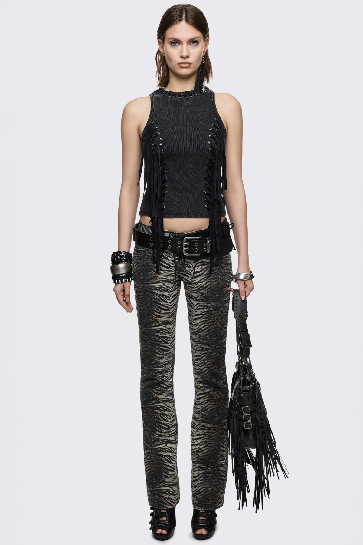 Anya Fringe Vest Top - Image 5