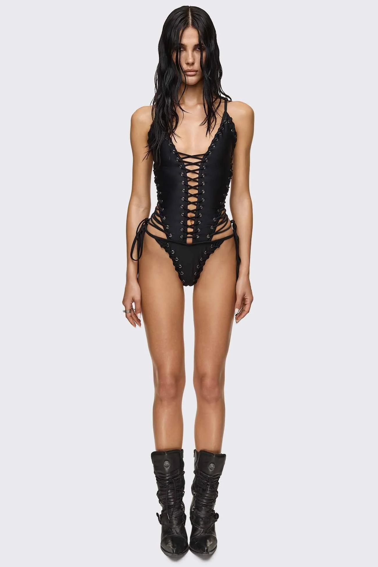 Bad Decisions Lace-up Swimsuit - Image 3