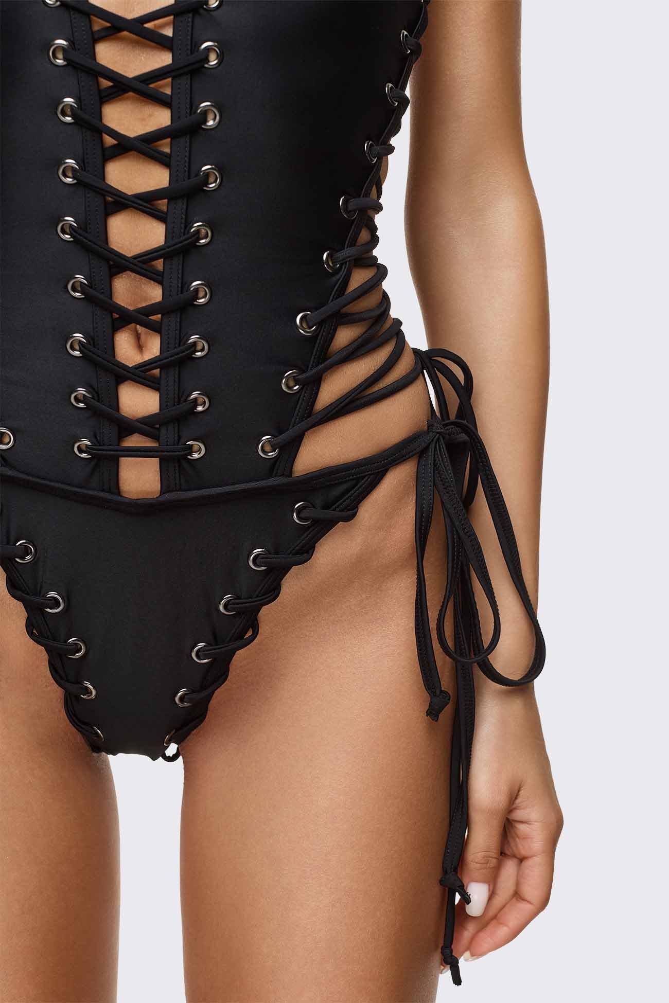 Bad Decisions Lace-up Swimsuit - Image 6