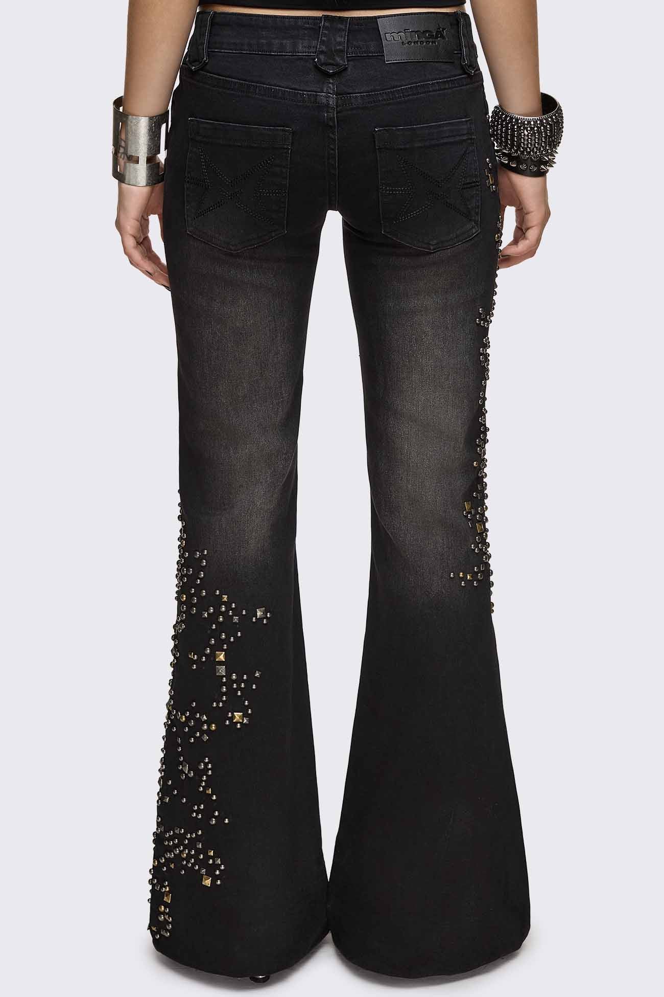 Brielle Studded Flared Jeans - Image 6