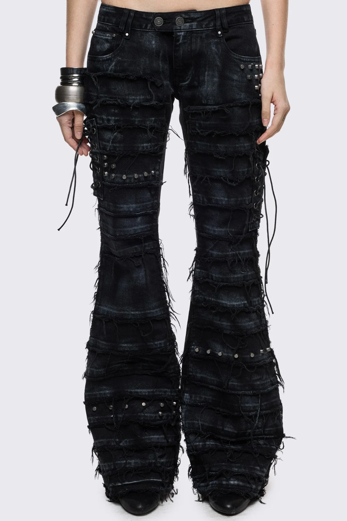 Dash Distressed Flared Jeans