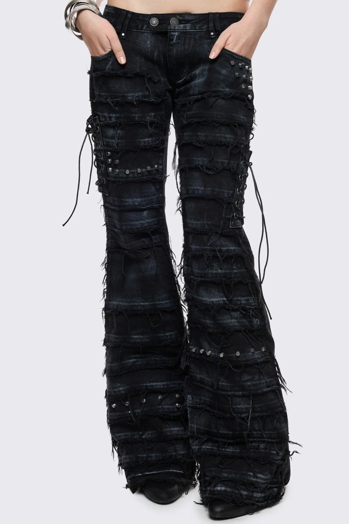 Dash Distressed Flared Jeans - Image 4