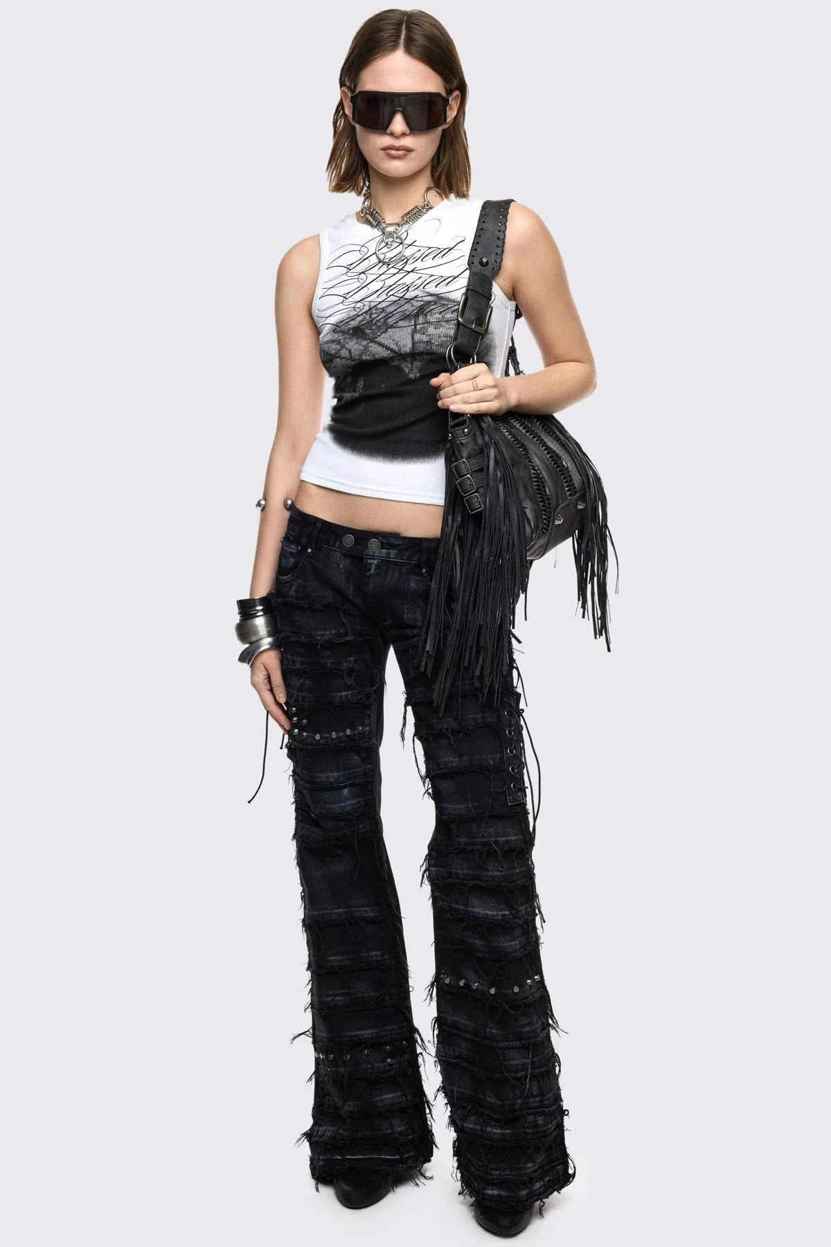 Dash Distressed Flared Jeans - Image 5