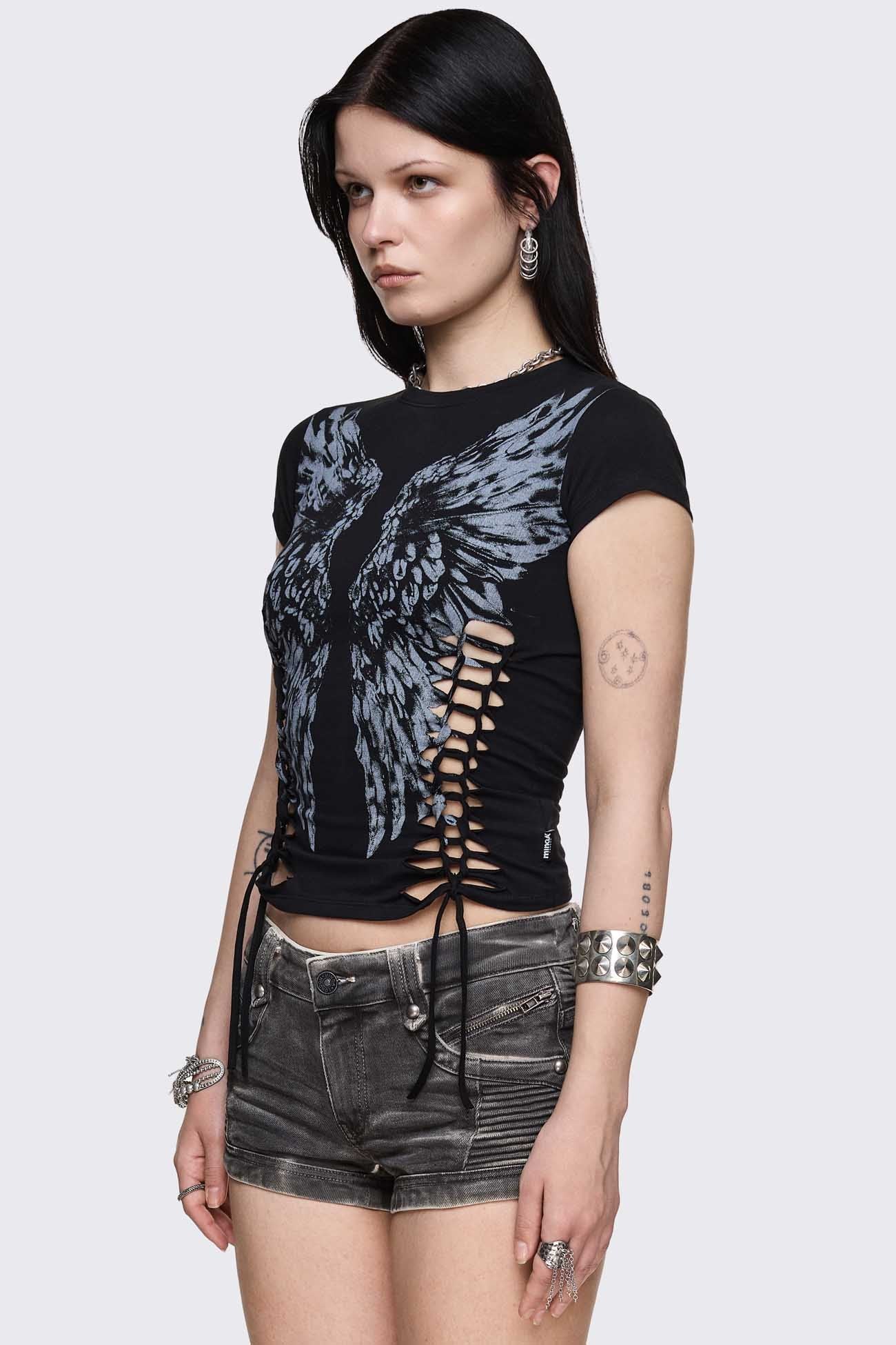 Dynasty Cut-Out Baby Tee - Image 5