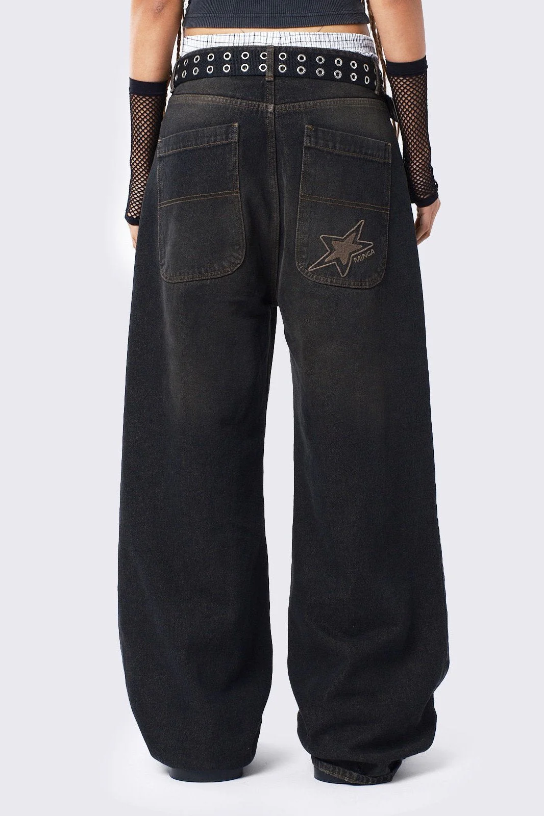 Echo Black Overdye Baggy Jeans - Image 3
