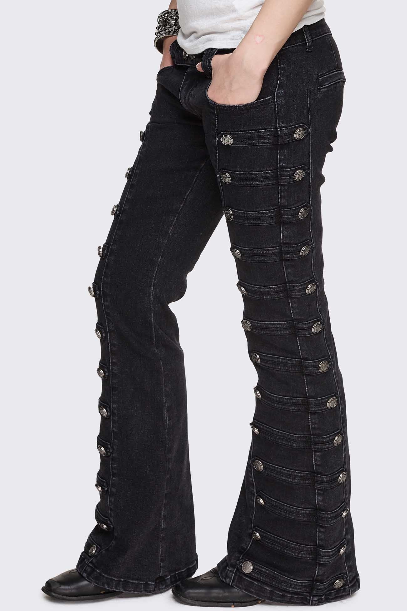 Hilda Military Flared Jeans - Image 2