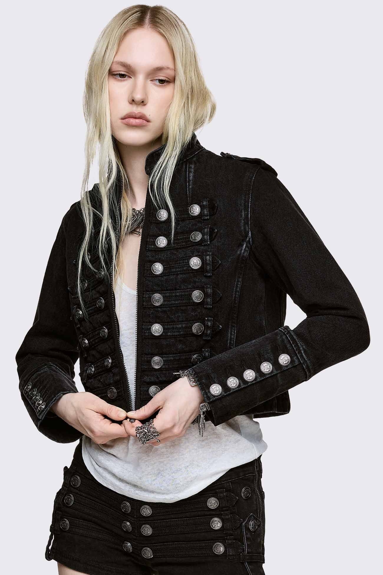 Hilda Military Denim Jacket - Image 3