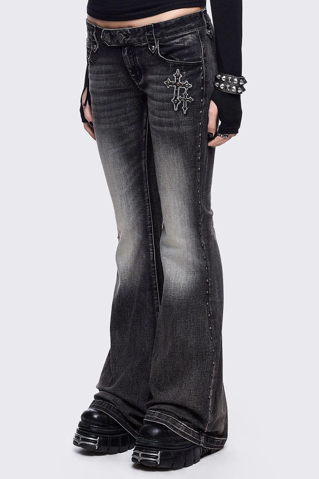 Holy Damage Flared Jeans - Image 4