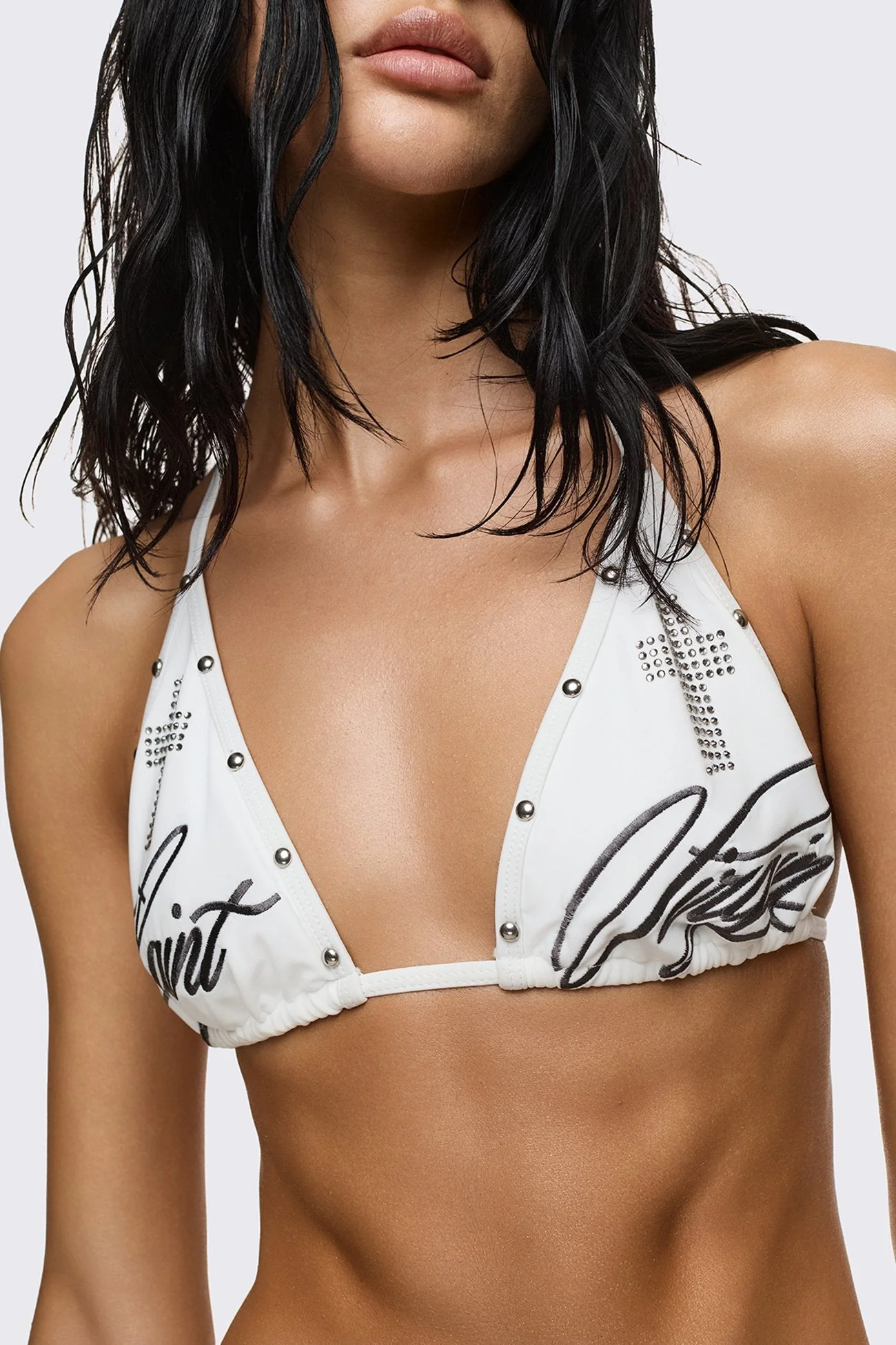 Holy Spirit White Studded Bikini Set - Image 2