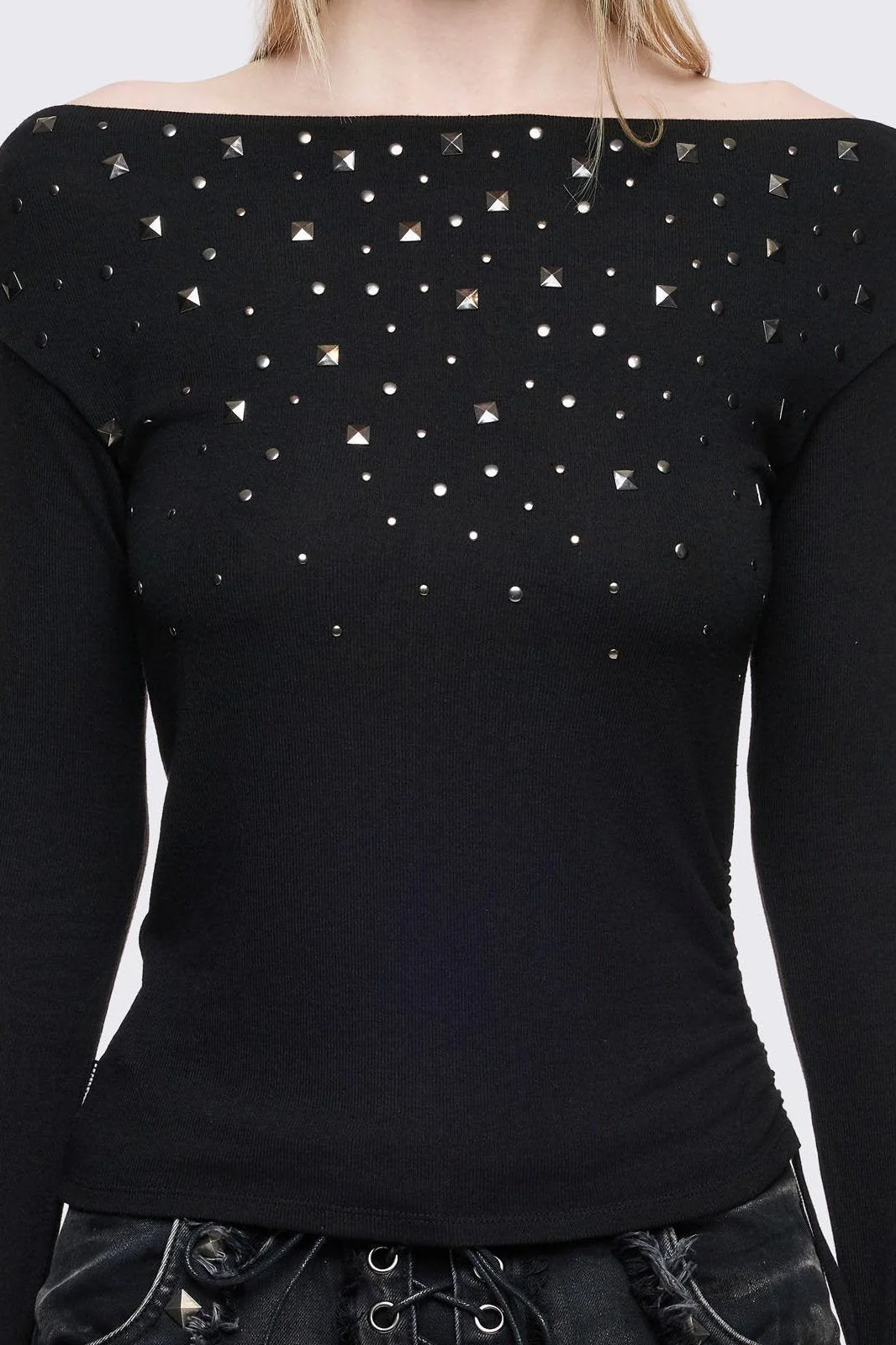 Maria Black Off-Shoulder Top - Image 3