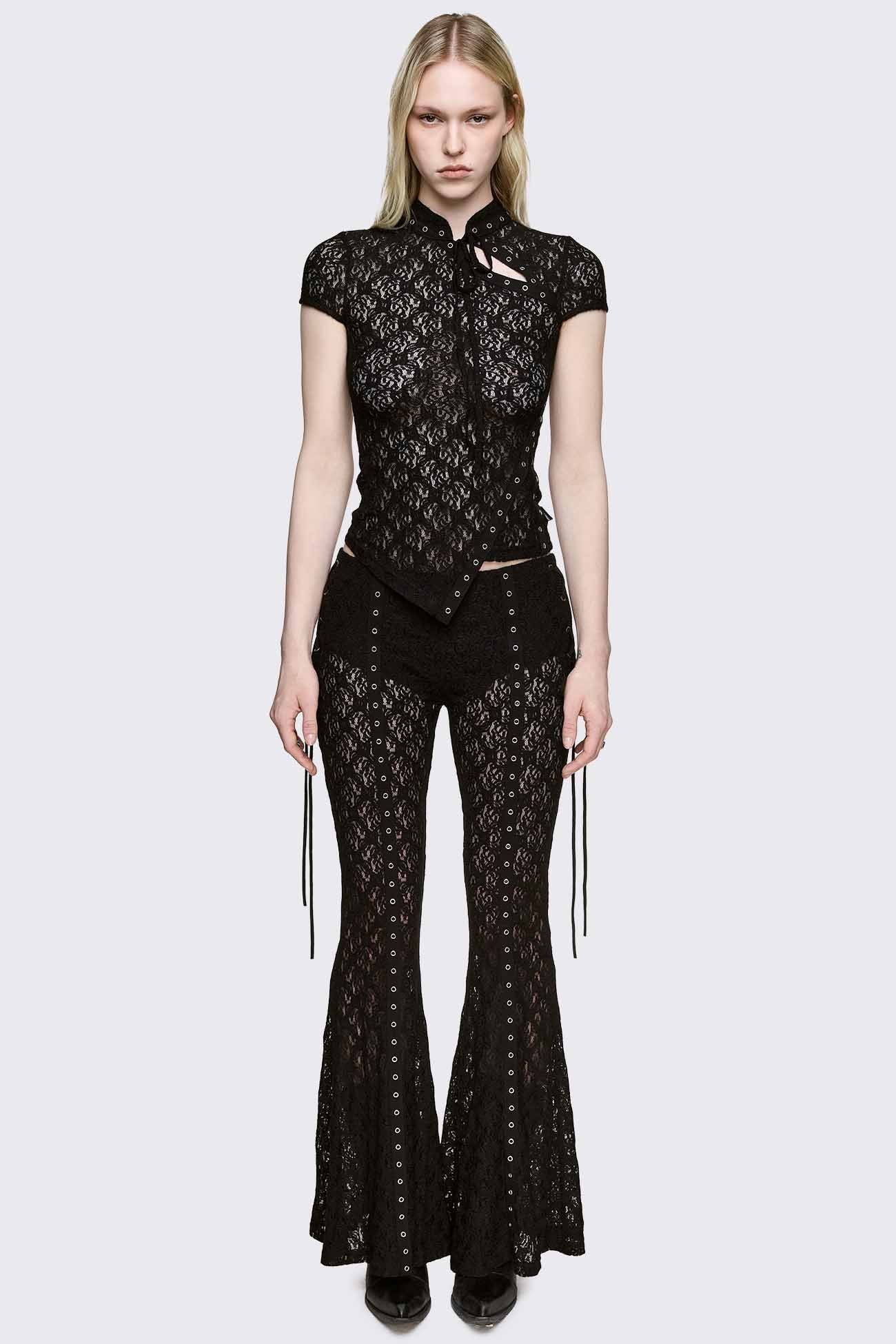Moor Lace Flared Pants - Image 2