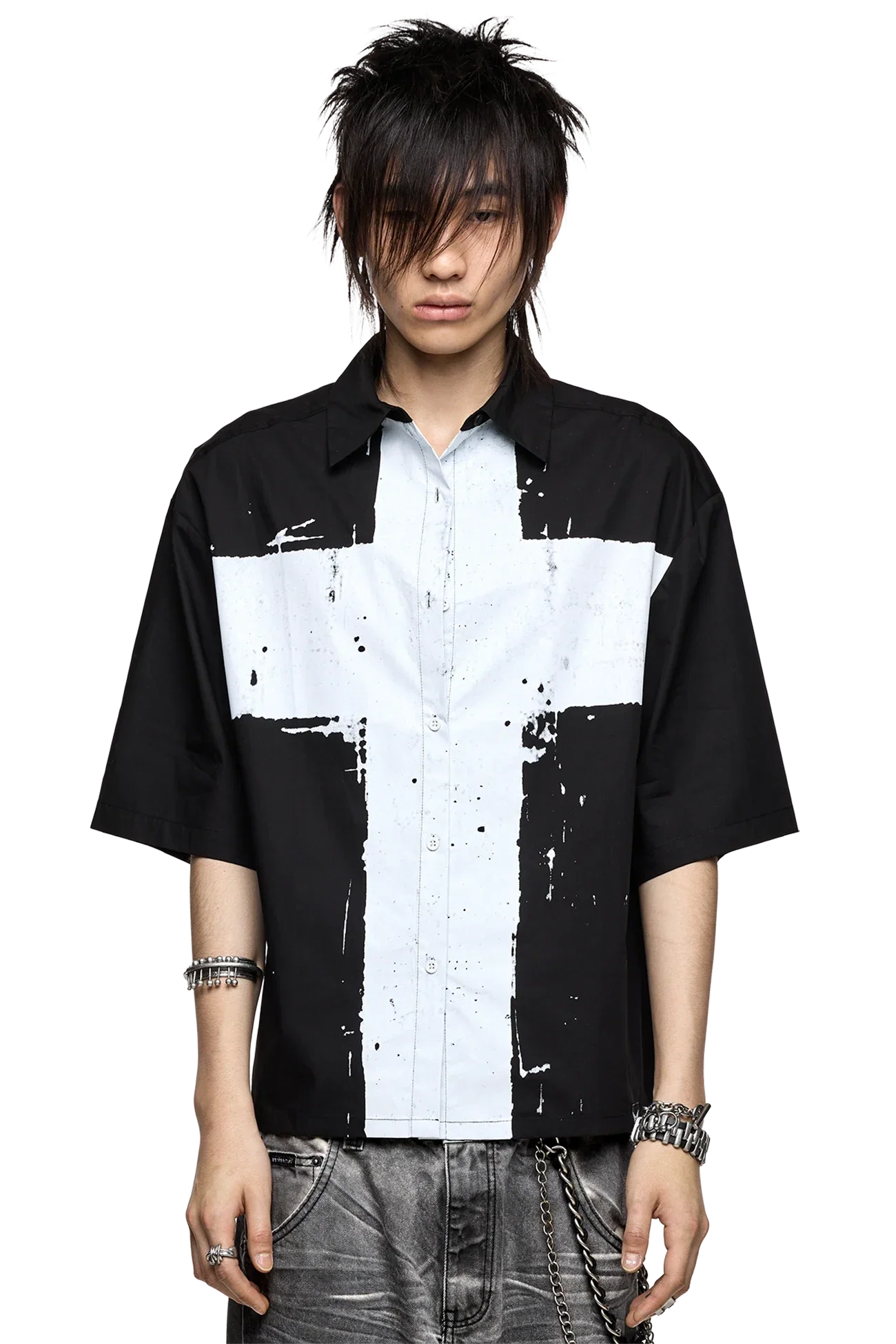 Never Saint Black Shirt - Image 2