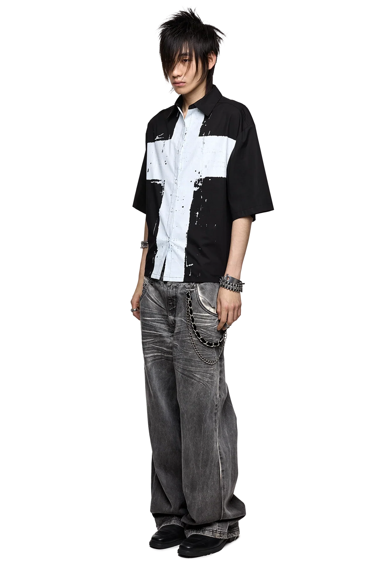 Never Saint Black Shirt - Image 7