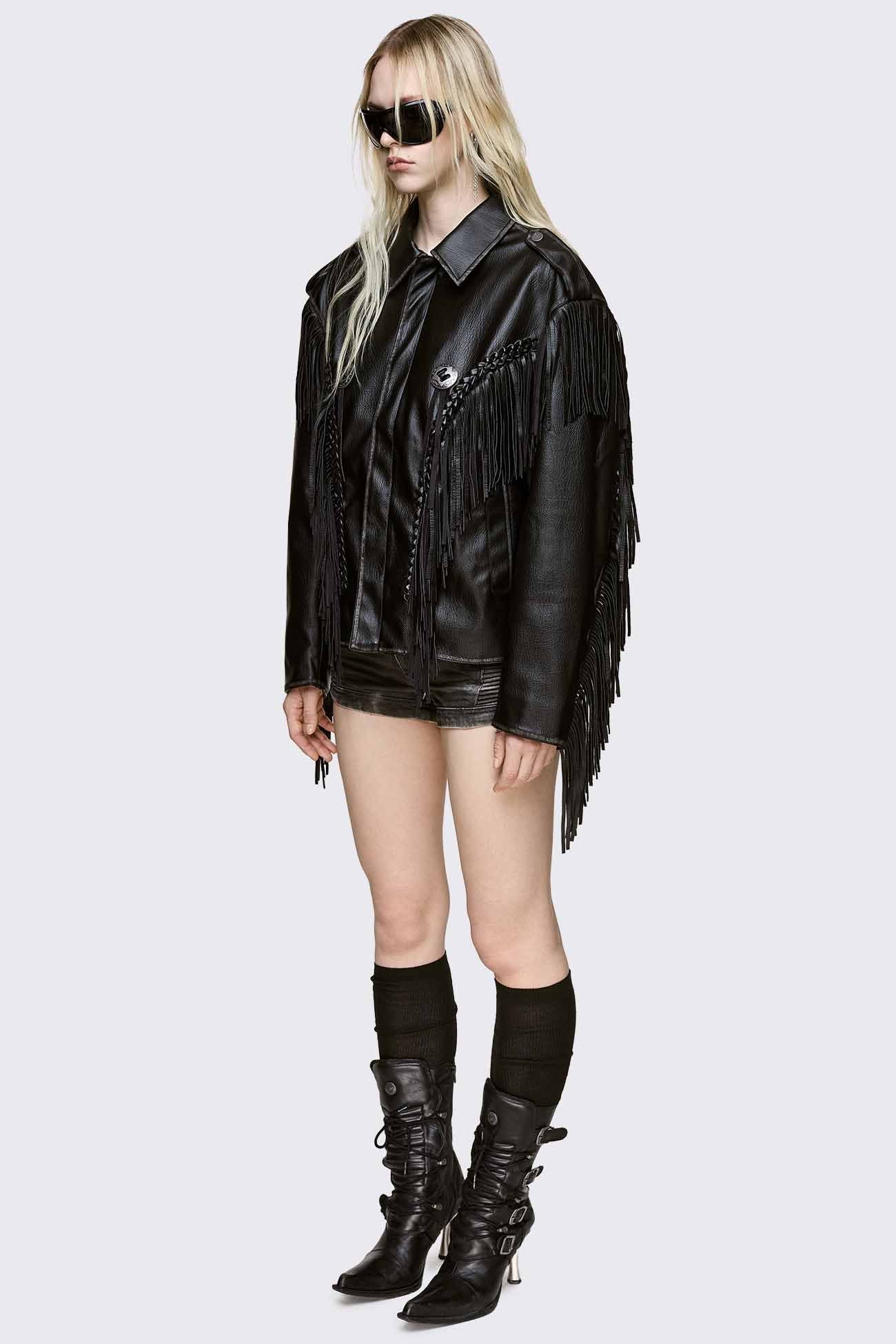 Nomad Fringe Biker Jacket - Image 7