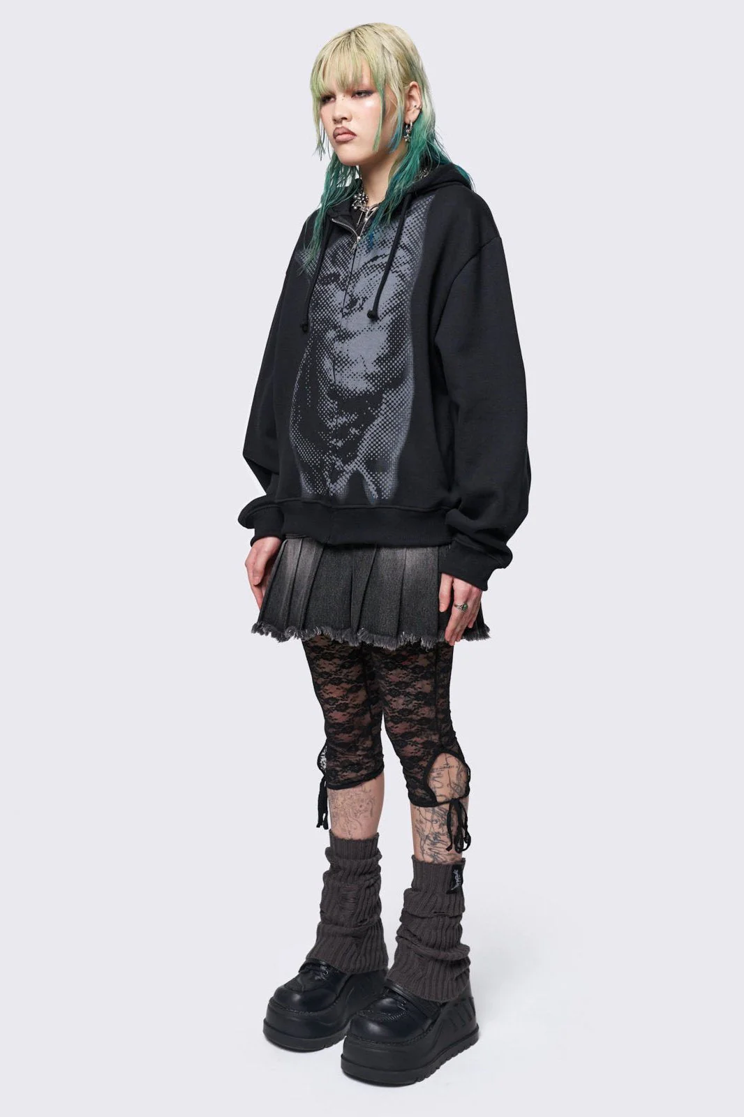 Pixel Kitty Zip Up Hoodie - Image 5
