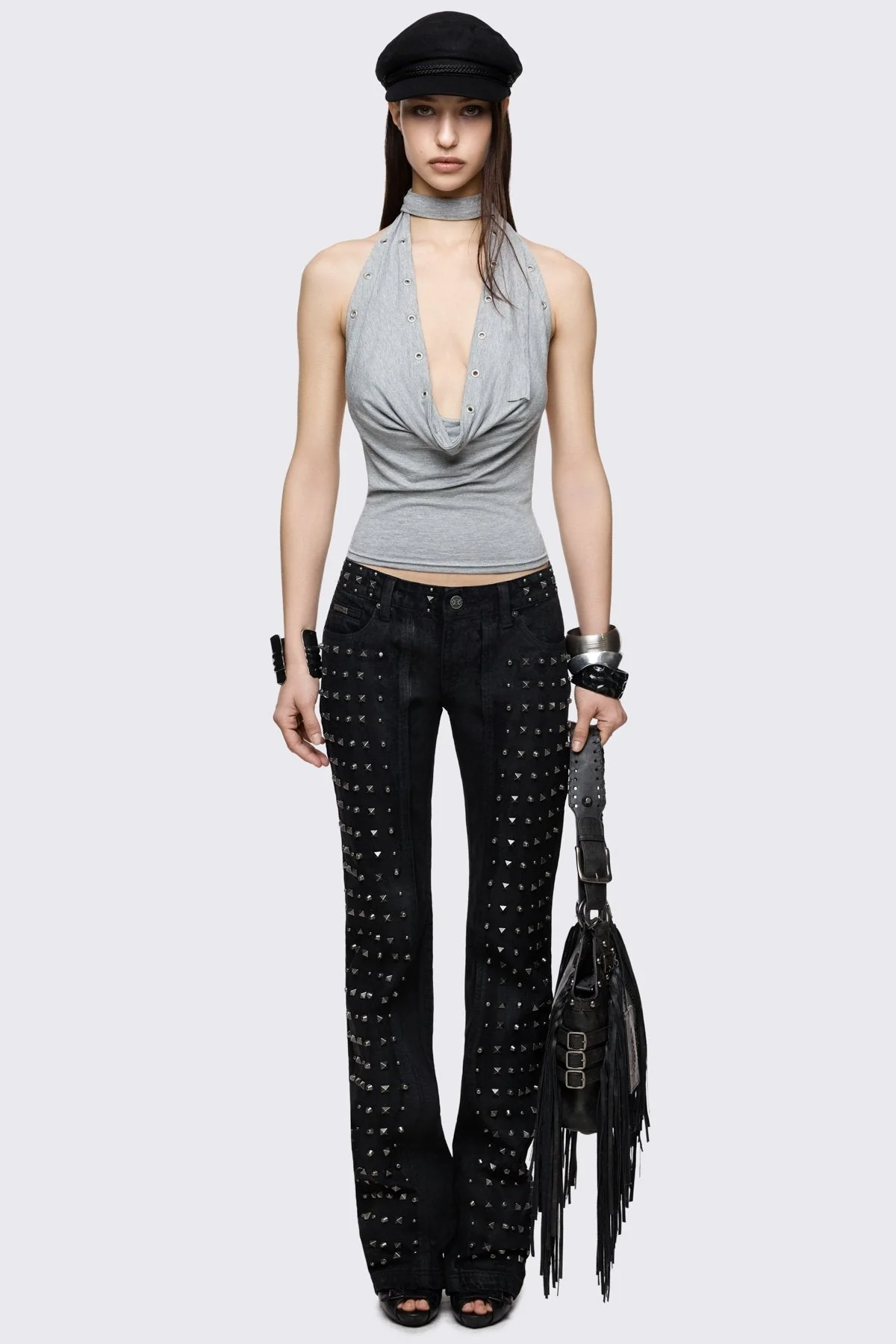 Riot Studded Bootcut Jeans - Image 5