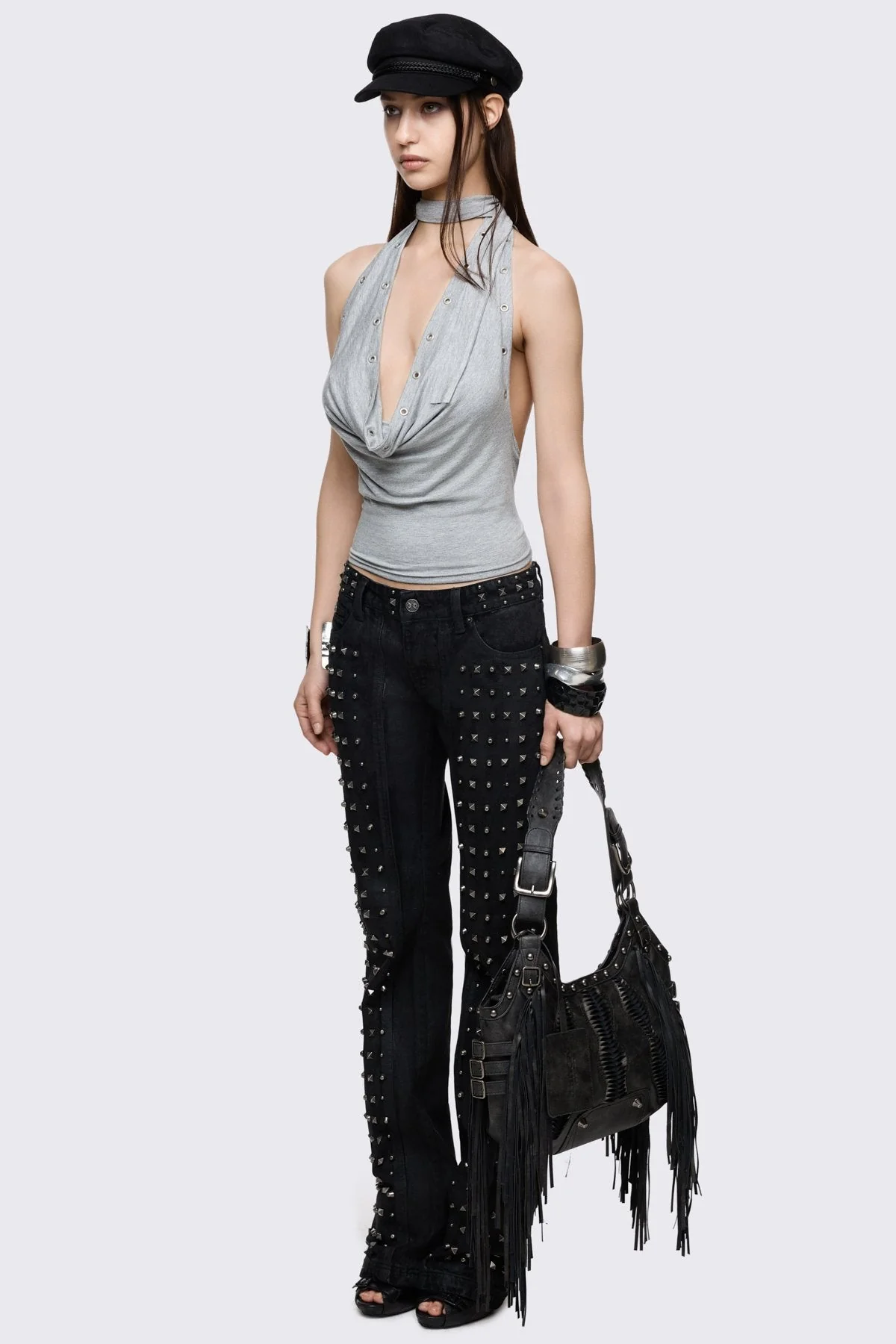 Riot Studded Bootcut Jeans - Image 7