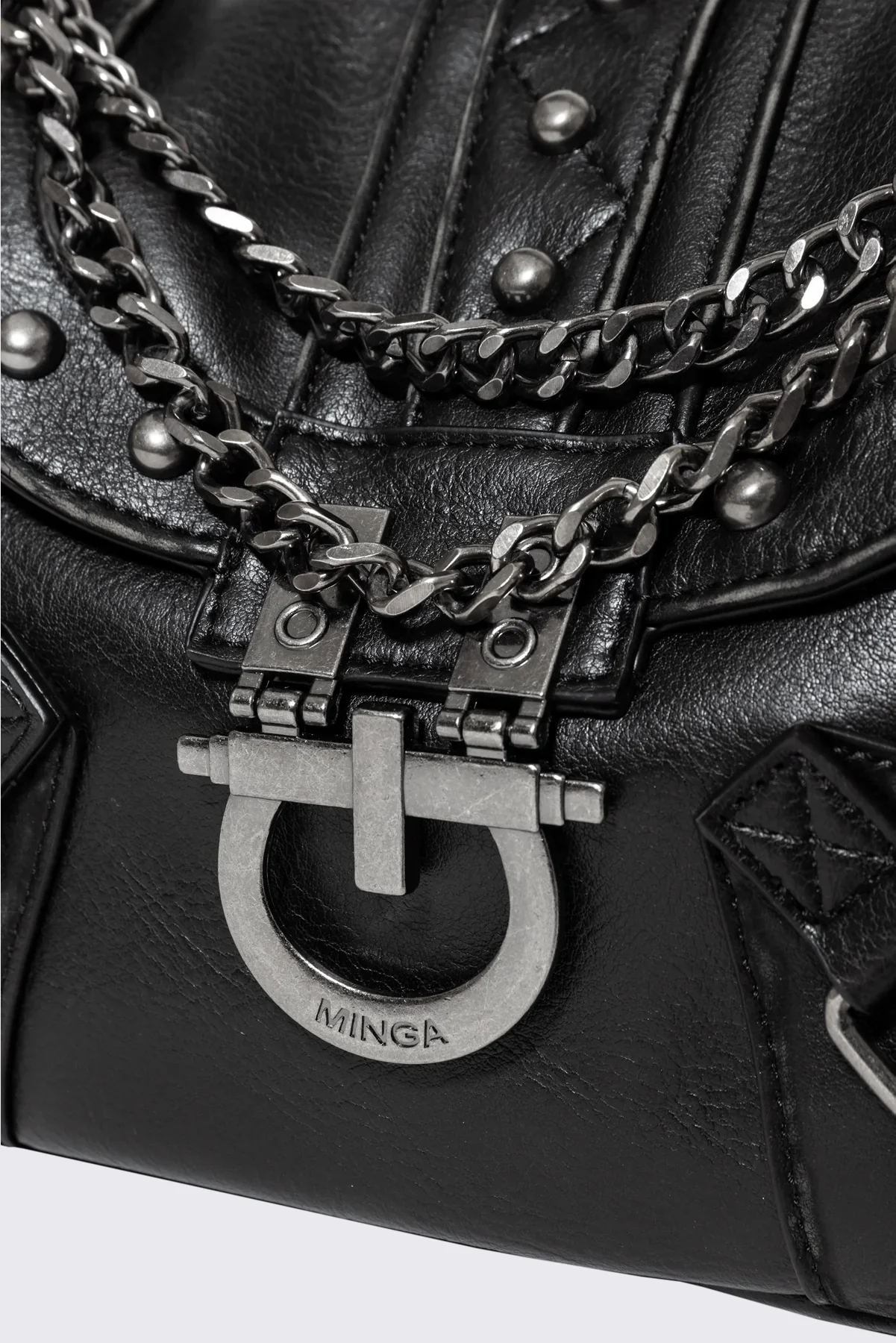 Sloane Studded Faux Leather Shoulder Bag - Image 3
