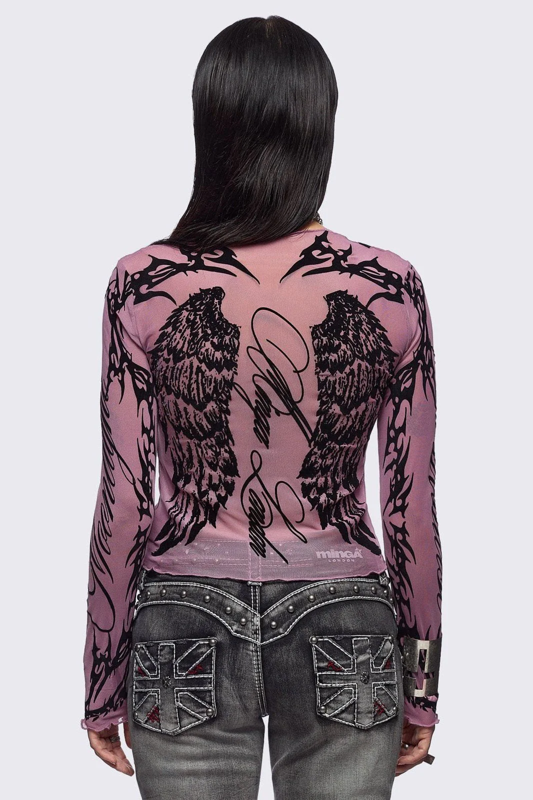 Wing It Pink Mesh Top - Image 3